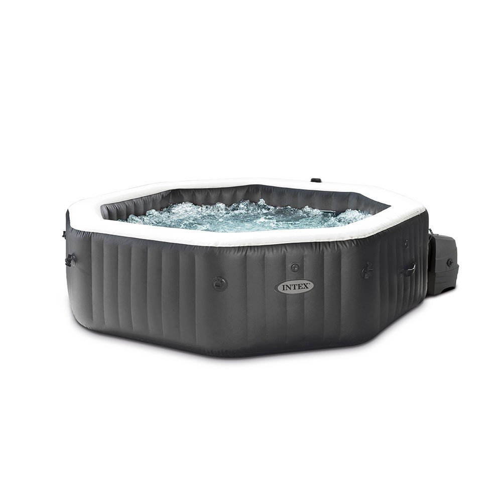 Spa gonflable INTEX Carbone 4 places avec couverture thermique – Offre destockage – Image 1