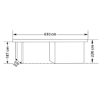 Abri de jardin toit plat en bois avec auvent – Design moderne et pratique – Image 2