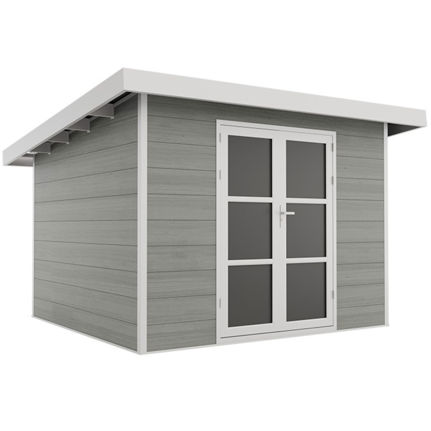 Abri de jardin composite SINTRA 9 m² gris clair – Moderne et résistant – Image 1