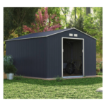 Abri de jardin en acier galvanisé gris 12,5 m² – Résistance longue durée – Image 2