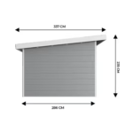 Abri de jardin composite SINTRA 9 m² gris clair – Moderne et résistant – Image 9