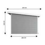 Abri de jardin composite SINTRA 9 m² gris clair – Moderne et résistant – Image 11